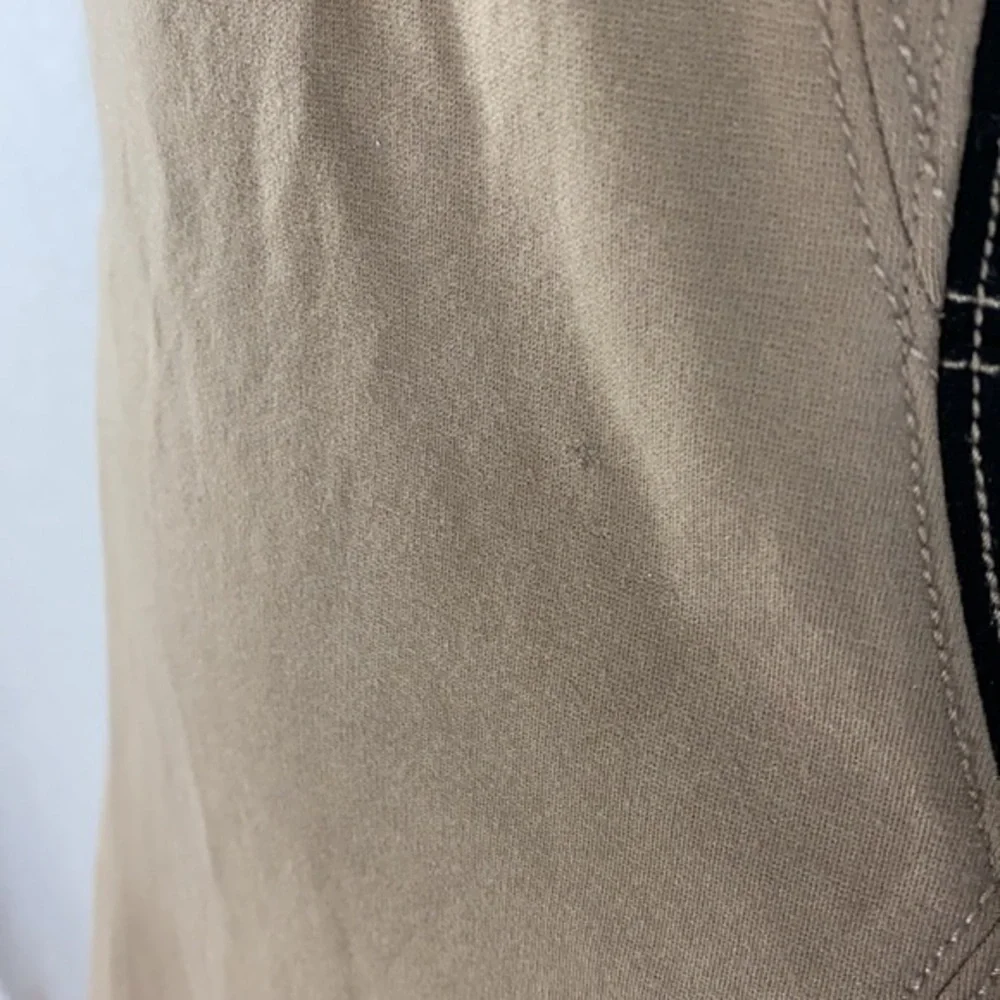 Ann Taylor tan black sleeveless flare dress W27